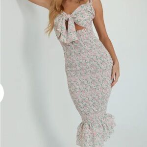 MABLE Floral Body con Midi Dress